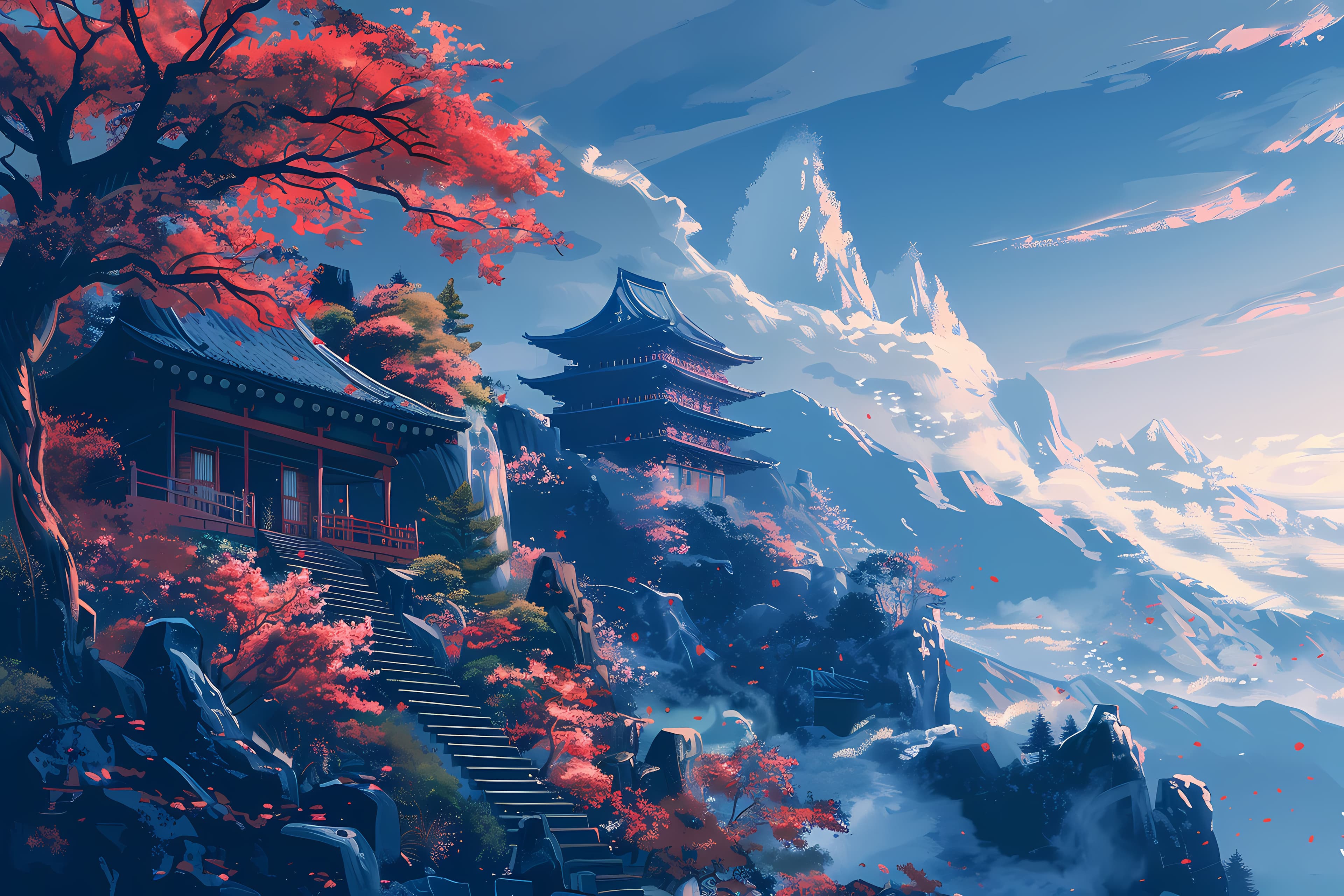 Japan Digital Art Background